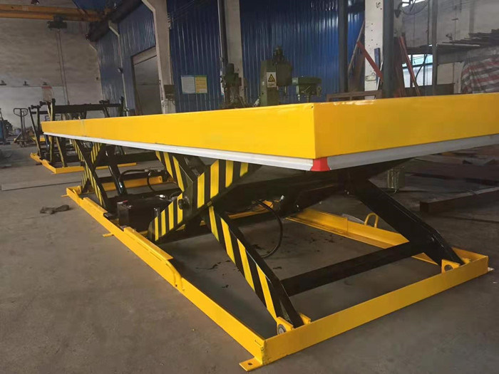 Safety Stationary Electric Hydraulic Scissor Lift Table Large Work Platform