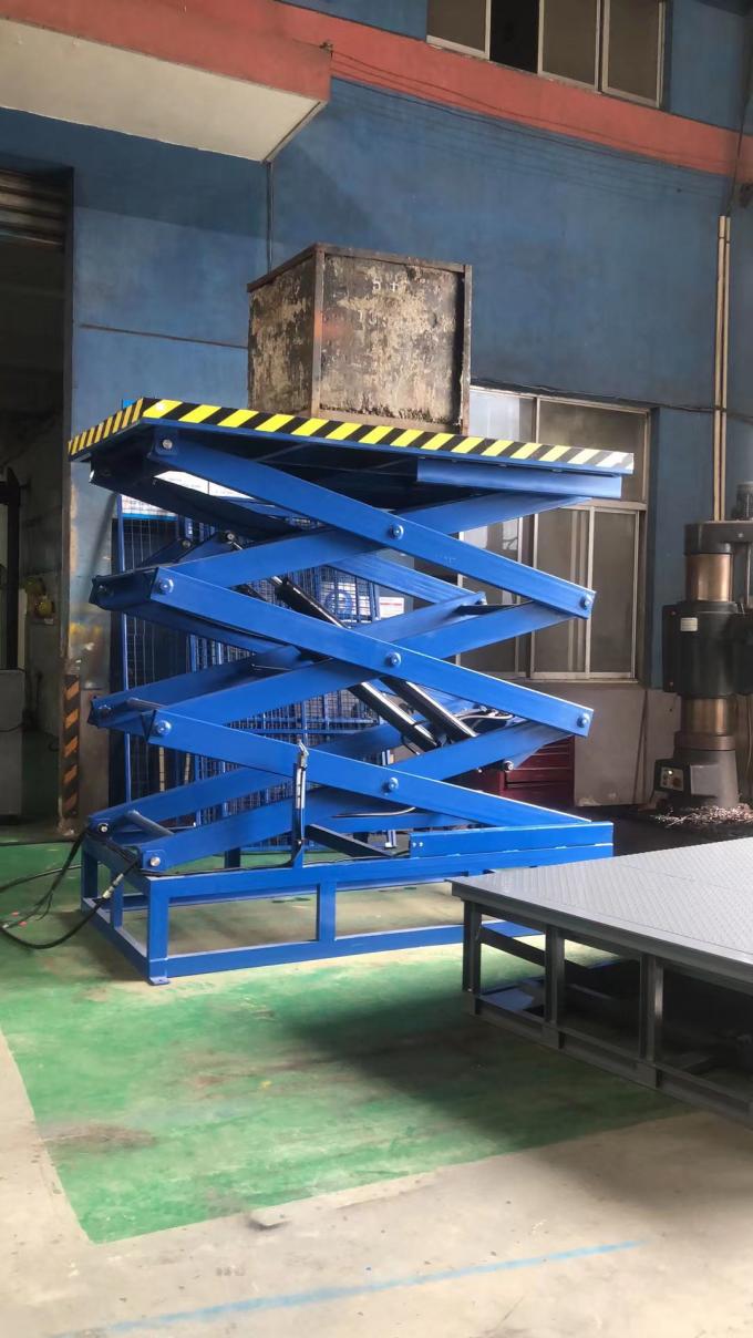 Fixed Hydraulic Scissor Lift Platform With Safety Toe Guard