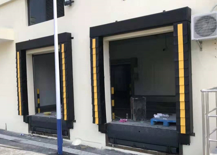 Vehicle Loading Dock Seal That For Rain Protection With Yellow Warning