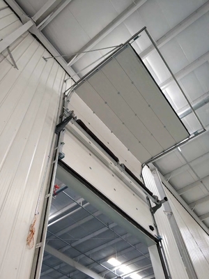 Sectional door gives maximum drive through width and height when open unlike other garage doors