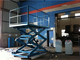 Cargo Stationary Hydraulic Lift Table Four Safety Handrail 1200mm Double Scissors