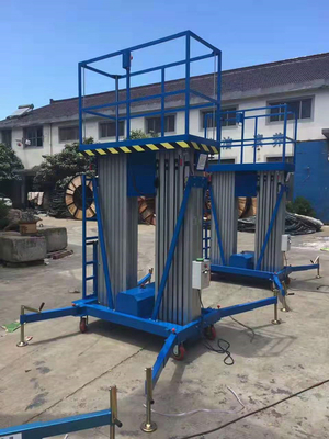Blue 14m Scissor Lift Aerial Work Platform Mobile Boom Lift 200KG AWP Series