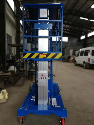 Blue 14m Scissor Lift Aerial Work Platform Mobile Boom Lift 200KG AWP Series