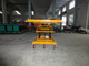 PU Caster Hydraulic Manual Scissor Lift Table With Low Handrail Easy Operation