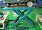 Green Single Scissor Lift,Hydraulic Lift Table With Motorized Lifting 1500mm*1500mm Table Size