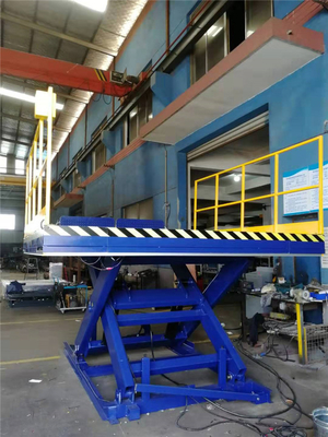 Stationary Lift Table, Hydraulic Dock Lift Equipment With Full Toe Guard For Forklift Loading