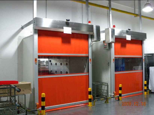Automatic Open High Speed Door Clean Room Roll Up Doors With Visible Panel