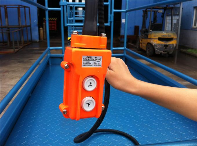 Electric Mobile Scissor Lift One Control Box On Platform Motorized