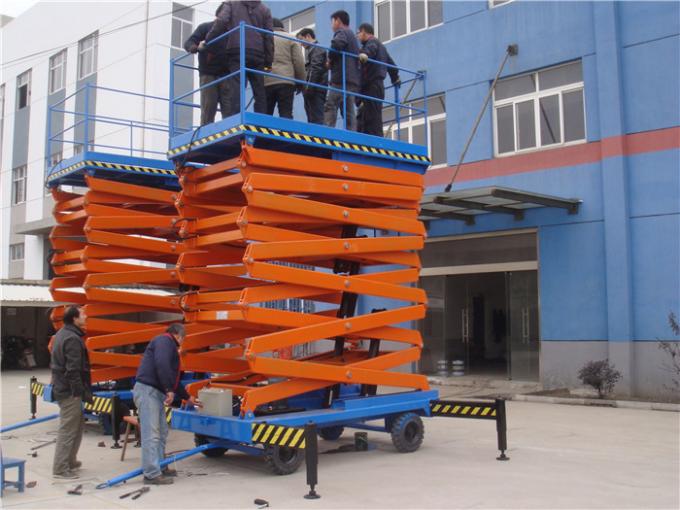 Forklift Aerial Platform Mobile Scissor Lift With Manual Lowering Valve